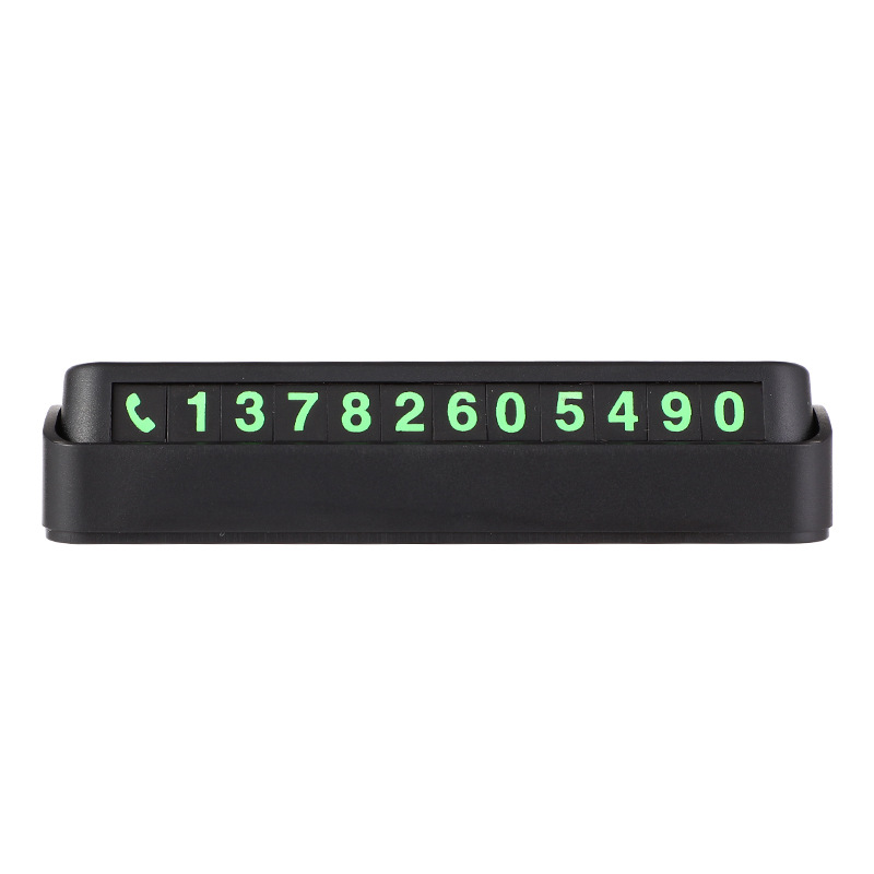 Car Temporary Parking Sign Temporary Parking Card Creative Car Number Card Phone Car Hidden Parking Card Night Customization