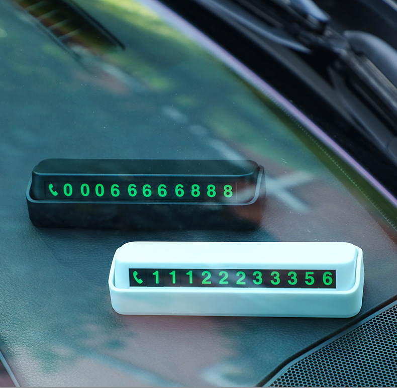Car Temporary Parking Sign Temporary Parking Card Creative Car Number Card Phone Car Hidden Parking Card Night Customization