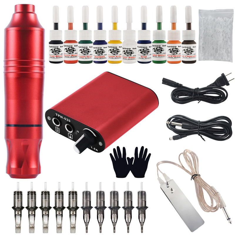 Ou Liang Tattoo Material Lux WeChat Set Motor Pen Set All-in-One Machine Tattoo Material Tattoo Tools Wholesale