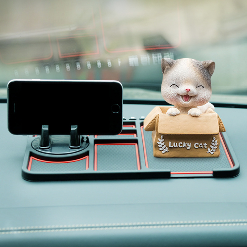 Car Multifunction Non-Slip Mat Car Phone Holder Large Size Dashboard Silicone Non-Slip Mat Temporary Parking Sign