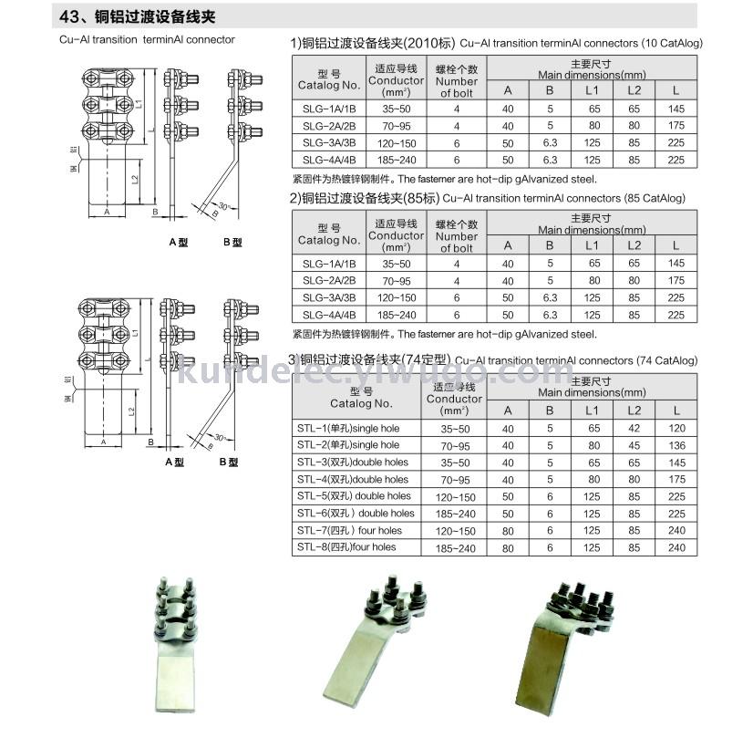 SLG Copper Aluminum Transition Terminal Connectors