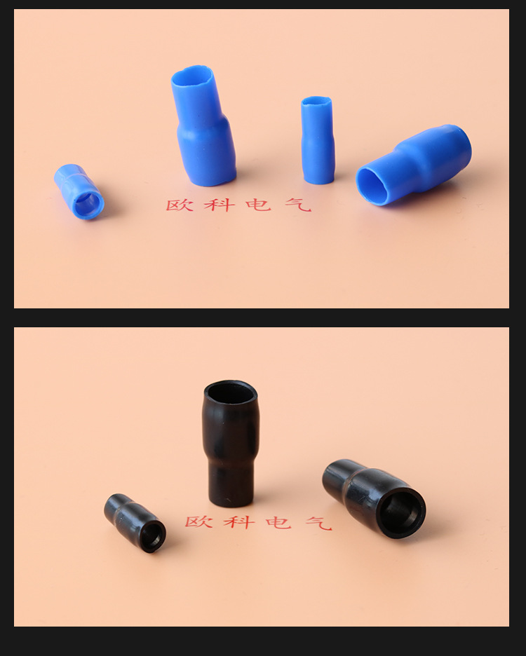 Cold Pressure Bear End Socket Insulated Teleflex Wiring Terminal Sheath Red Yellow Blue and Green Black Flame Retardant Cable Wire Color Sleeve