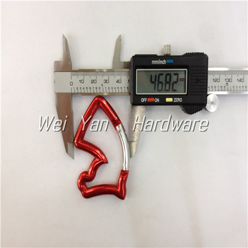 Aluminum-alloy shaped carabiner key rings outdoor terminal shape