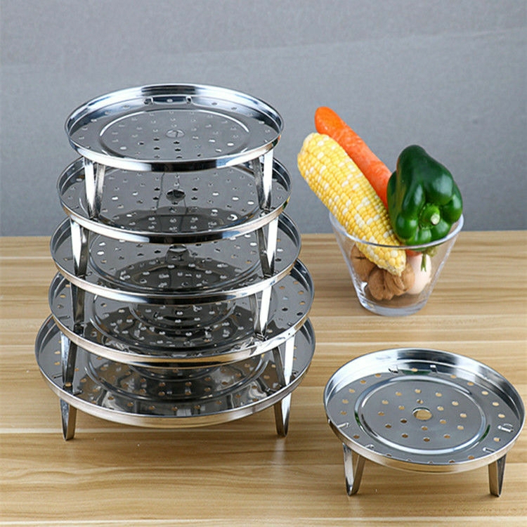 The floor booth stainless steel steamer tray support household steamer rack with high - foot rack to steam a mini - rack for steamed buns