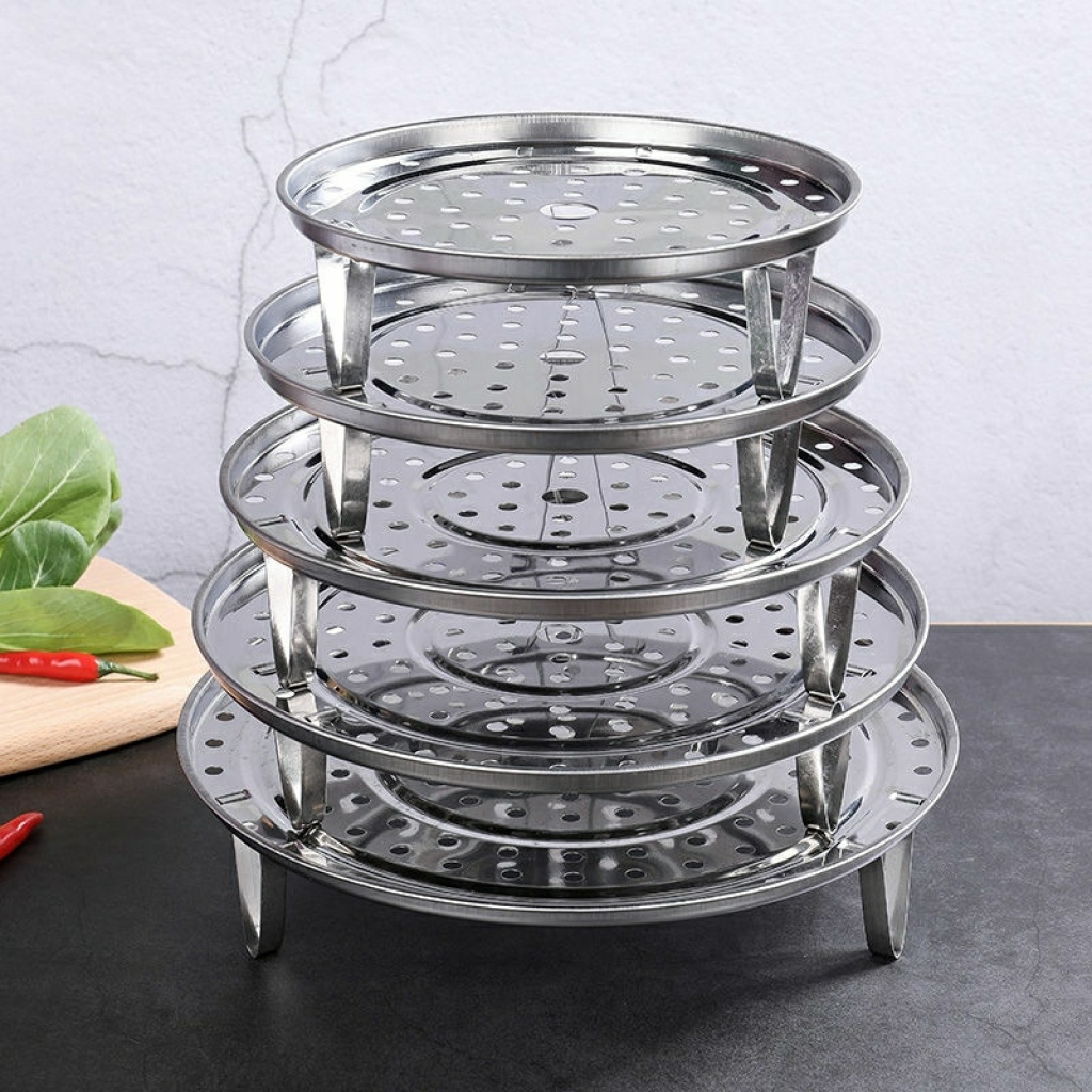 The floor booth stainless steel steamer tray support household steamer rack with high - foot rack to steam a mini - rack for steamed buns The floor booth stainless steel steamer tray support household steamer rack with high - foot rack to steam a mini - rack for steamed buns