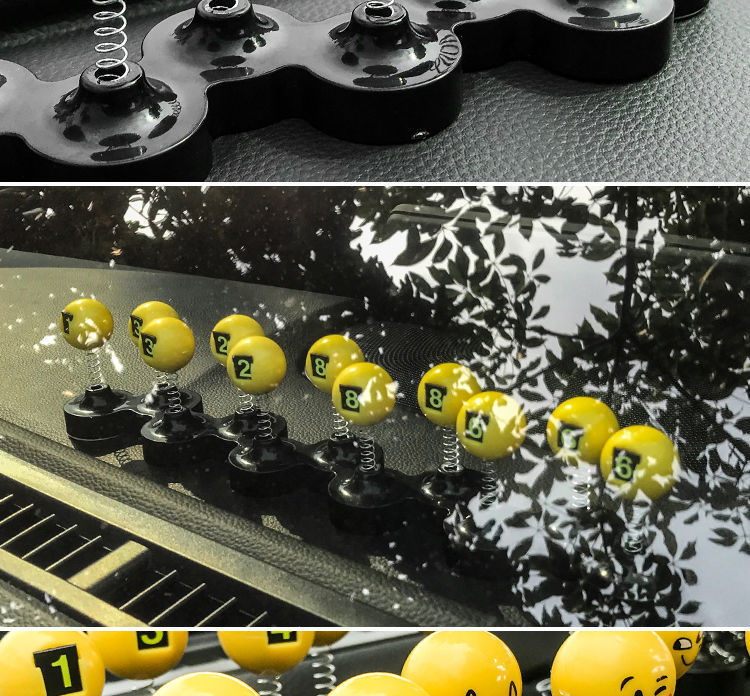 Bobblehead for Car Stop Sign Creative Car Moving Number Plate Car Luminous Ornaments Temporary Parking Sign Stop Sign Number Card