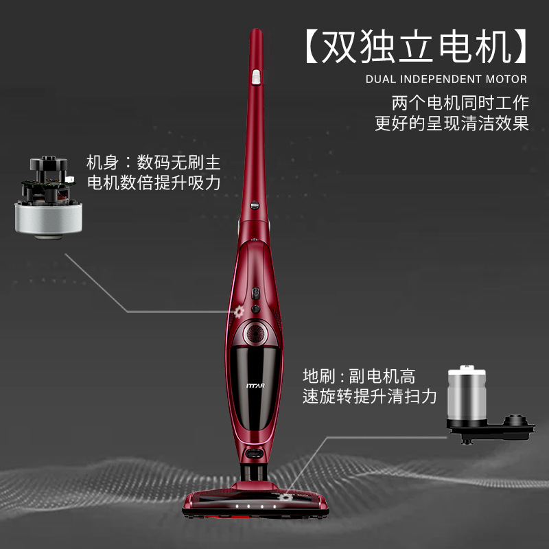 Wireless Vacuum Cleaner Household Handheld Powerful HighPower Mute Charging Suction Sweep Mop Integrated Brushless Motor