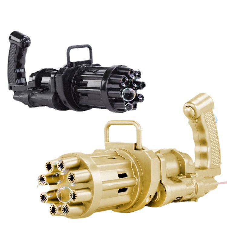Tiktok Same Style Gatling Bubble Machine Automatic Electric Porous Bubble Gun Outdoor Stall Bubble Children&#039;s Toy