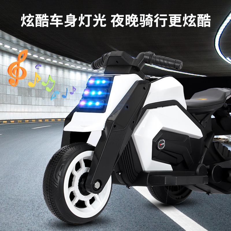 Children&#039;s Electric Motor Anti-Rollover Rechargeable Tricycle Music Boy Girl Large Toy Car