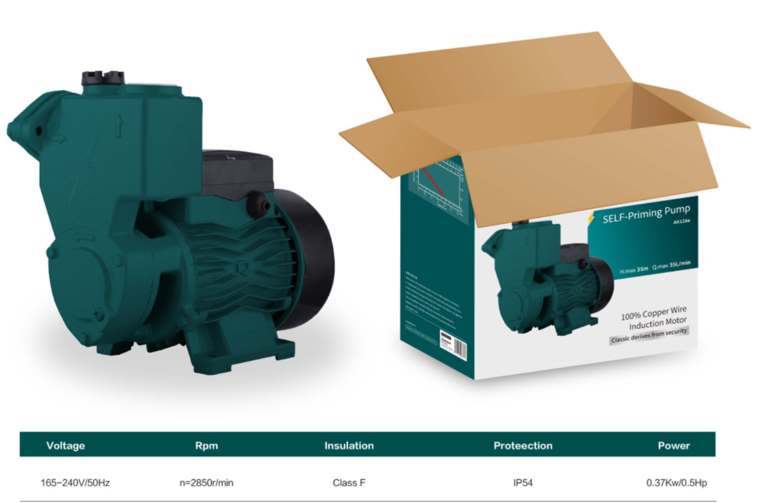 Water pump motor