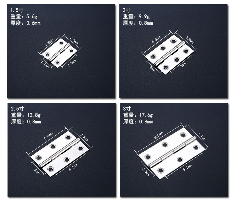 Stainless Steel Hinge Multi-Specification Muffler Door and Window Hardware Accessories Hinge Cabinet Closet Door Mini Flat Hinge Stainless Steel Hinge Multi-Specification Muffler Door and Window Hardware Accessories Hinge Cabinet Closet Door Mini Flat Hinge