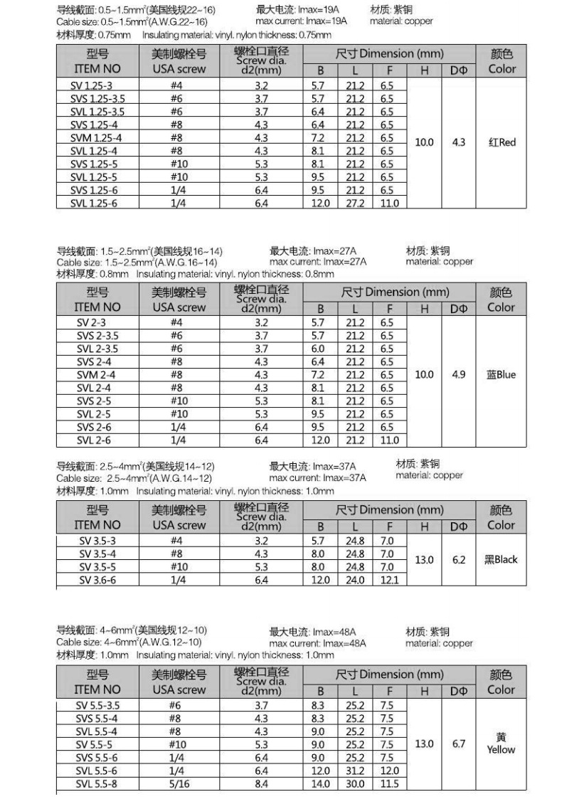 Pre-Insulation End Socket Y-Type Cold Compression Terminal U-Shaped Pre-Insulated Terminal Cold-Pressure Connection Terminal Pre-Insulation End Socket Y-Type Cold Compression Terminal U-Shaped Pre-Insulated Terminal Cold-Pressure Connection Terminal