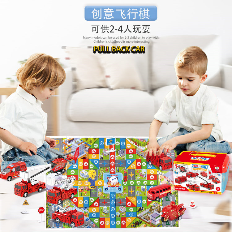 Free Shipping Children&#039;s Toy Car Boy Return Car Engineering Car Fire Truck Military Car Sanitation Car Road Sign Portable Box
