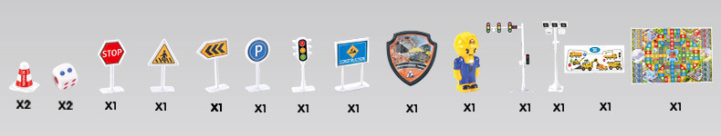 Free Shipping Children's Toy Car Boy Return Car Engineering Car Fire Truck Military Car Sanitation Car Road Sign Portable Box