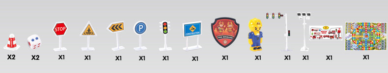 Free Shipping Children's Toy Car Boy Return Car Engineering Car Fire Truck Military Car Sanitation Car Road Sign Portable Box