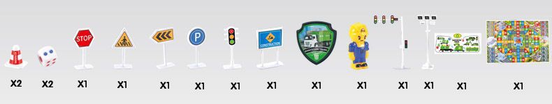 Free Shipping Children's Toy Car Boy Return Car Engineering Car Fire Truck Military Car Sanitation Car Road Sign Portable Box