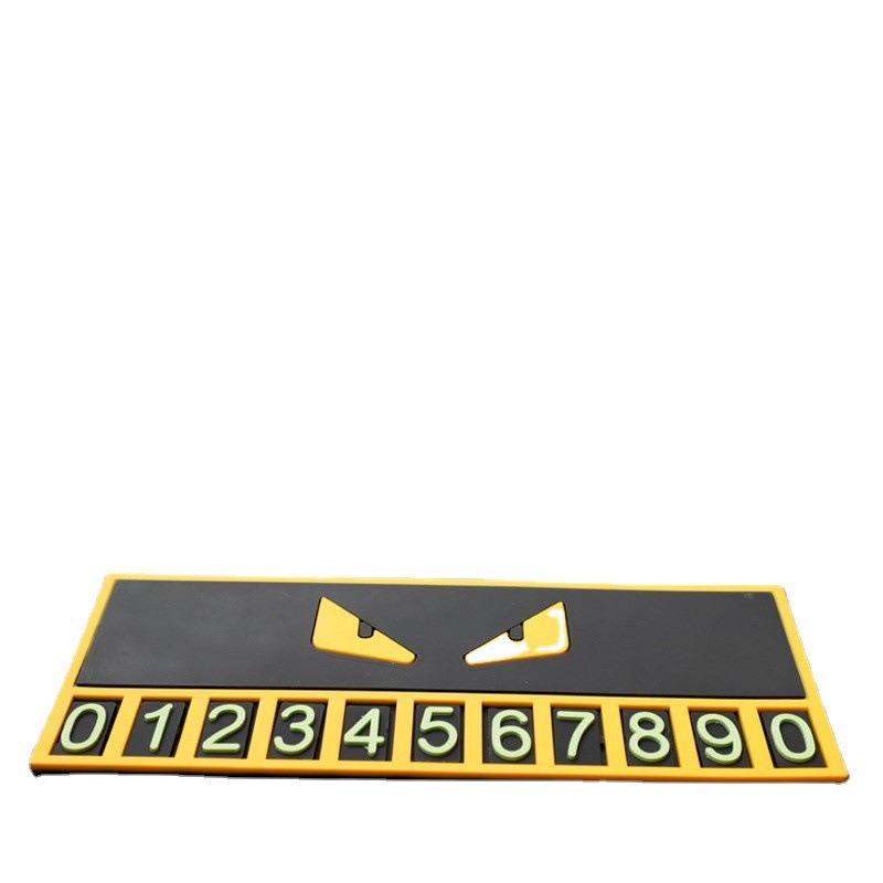 Car Temporary Parking Sign High Temperature Resistant Silicone Fluorescent Number Plate Monster Car Interior Supplies Complete Collection Temporary Parking Card