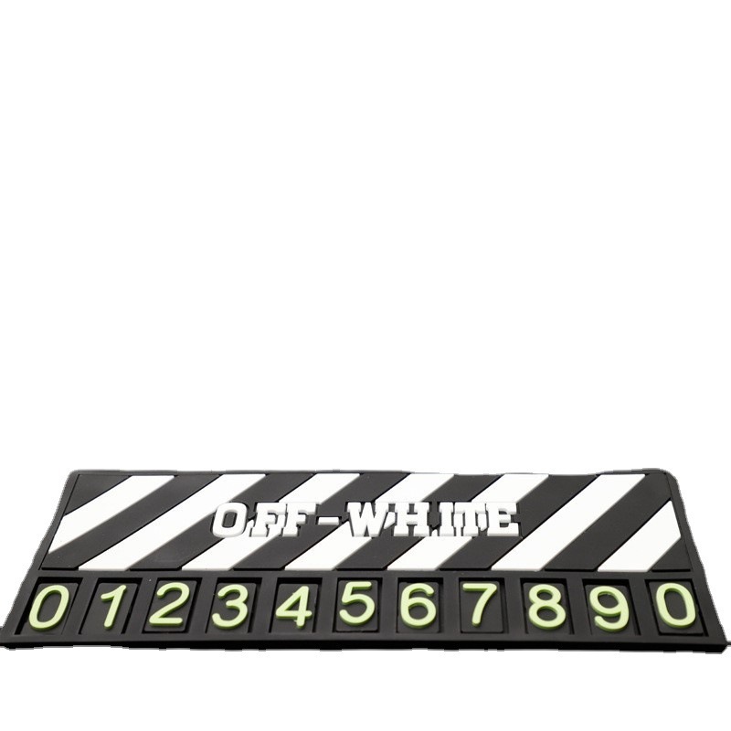Car Temporary Parking Sign High Temperature Resistant Silicone Fluorescent Number Plate Monster Car Interior Supplies Complete Collection Temporary Parking Card