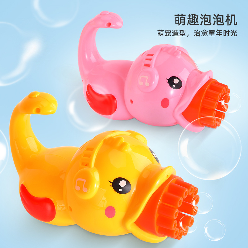 2022 Internet Celebrity Cartoon Little Yellow Duck Bubble Machine Children&#039;s Outdoor Bubble Gun Electric Cute Bubble Machine Toys
