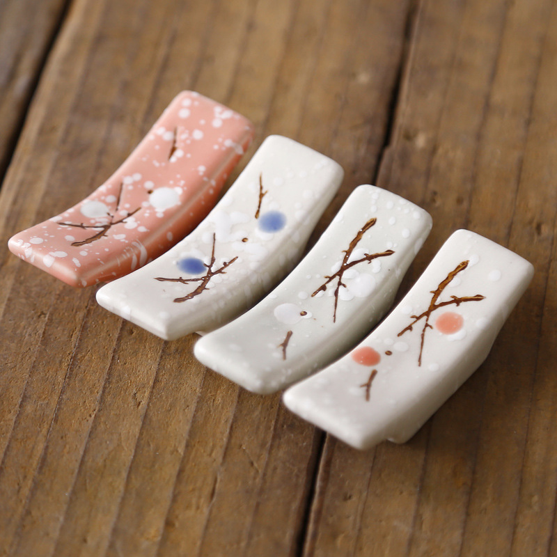Support Chopstick Holder Storage Chopstick Rack Chopsticks Shelf Snowflake Porcelain DinnerWare Creative Underglaze