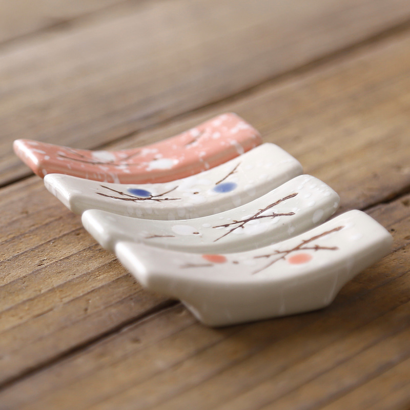 Support Chopstick Holder Storage Chopstick Rack Chopsticks Shelf Snowflake Porcelain DinnerWare Creative Underglaze