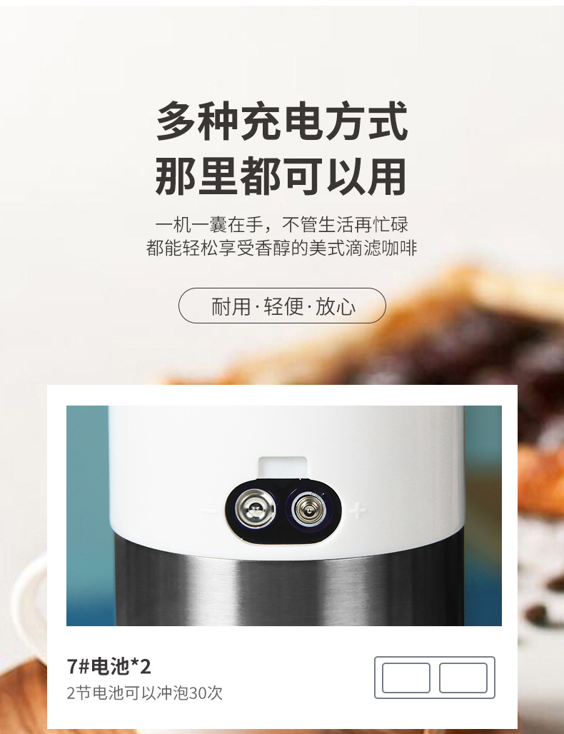 Automatic Portable Capsule Coffee Machine Mini Punch Tea Maker Outdoor Travel Car Electric American Coffee Maker
