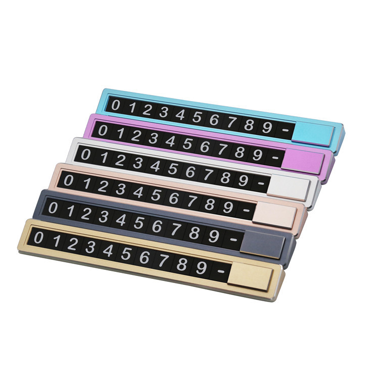 Metal Parking Number Plate Car Temporary Parking Car Moving Telephone Plate Aluminum Alloy Stop Sign