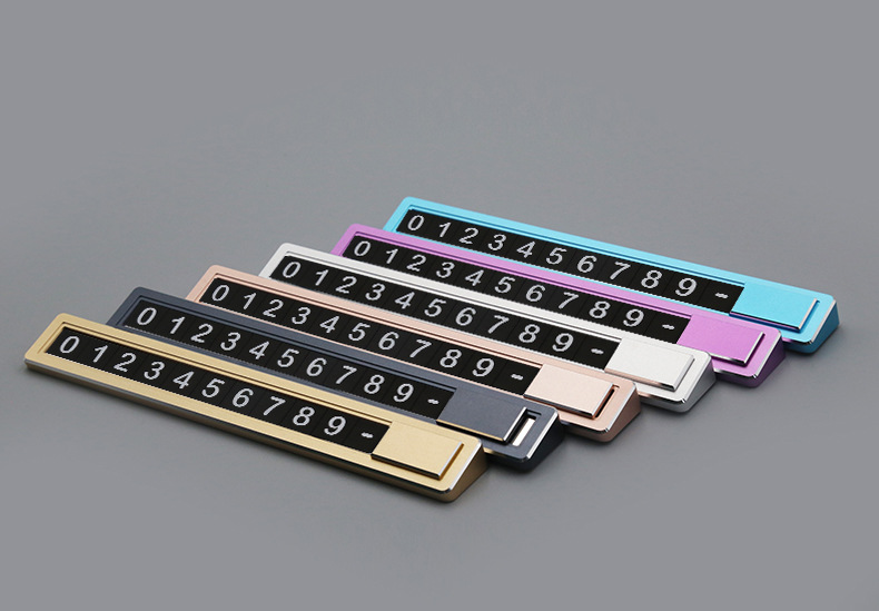 Metal Parking Number Plate Car Temporary Parking Car Moving Telephone Plate Aluminum Alloy Stop Sign
