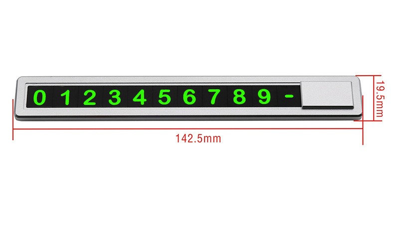 Metal Parking Number Plate Car Temporary Parking Car Moving Telephone Plate Aluminum Alloy Stop Sign