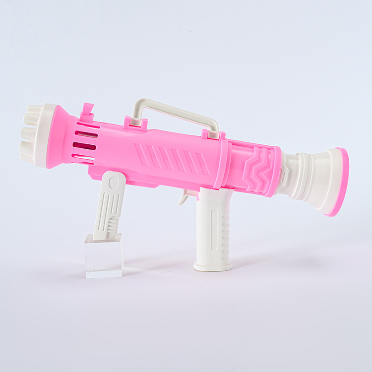 New Rocket Barrel Bubble Gun Automatic Porous Bubble Blowing Toy Outdoor Children Fan Bubble Machine