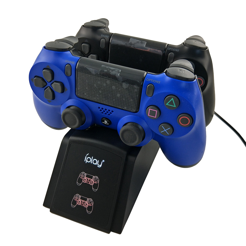 PS4 wireless controller dual-seat charging belt LED display light PS4 game controller dual-charging electrical terminal interface