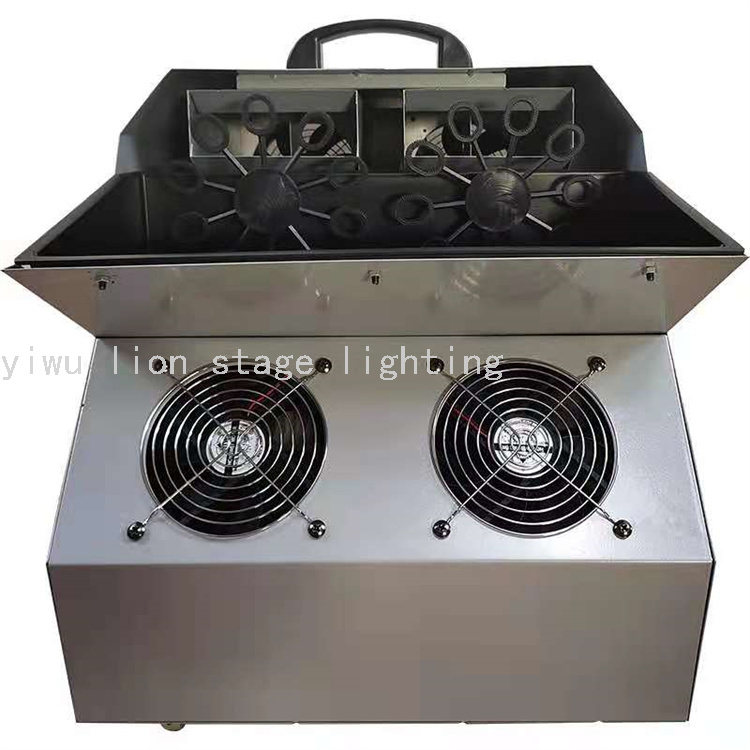 Factory Direct Sales Wedding Stage Steel Casing Double-Wheel High-Power Bubble Machine Outdoor Large Performance Special Effects Equipment