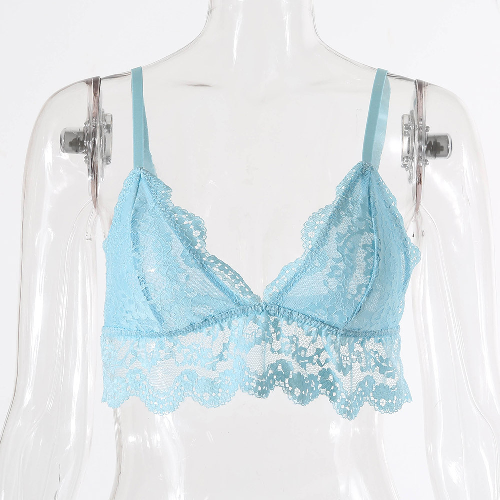 Cross-Border Supply Spring and Summer New Women's Sexy Lace Chest Support Emotional Vest Cross-Border Supply Spring and Summer New Women's Sexy Lace Chest Support Emotional Vest