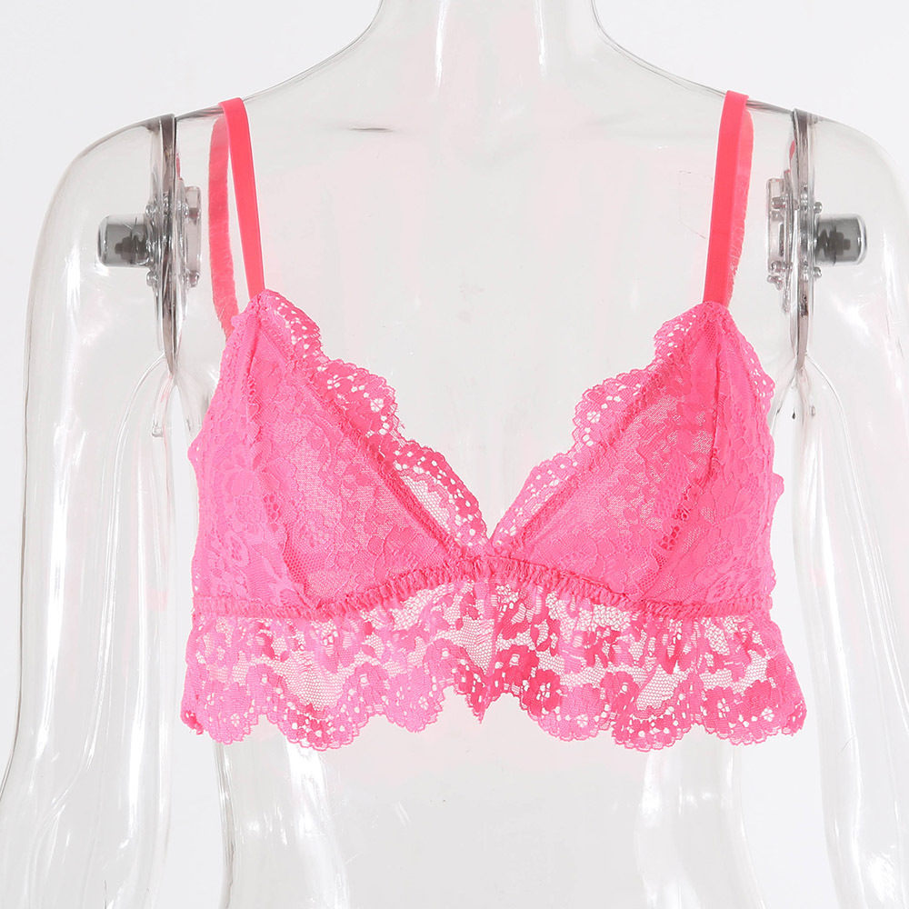 Cross-Border Supply Spring and Summer New Women's Sexy Lace Chest Support Emotional Vest Cross-Border Supply Spring and Summer New Women's Sexy Lace Chest Support Emotional Vest