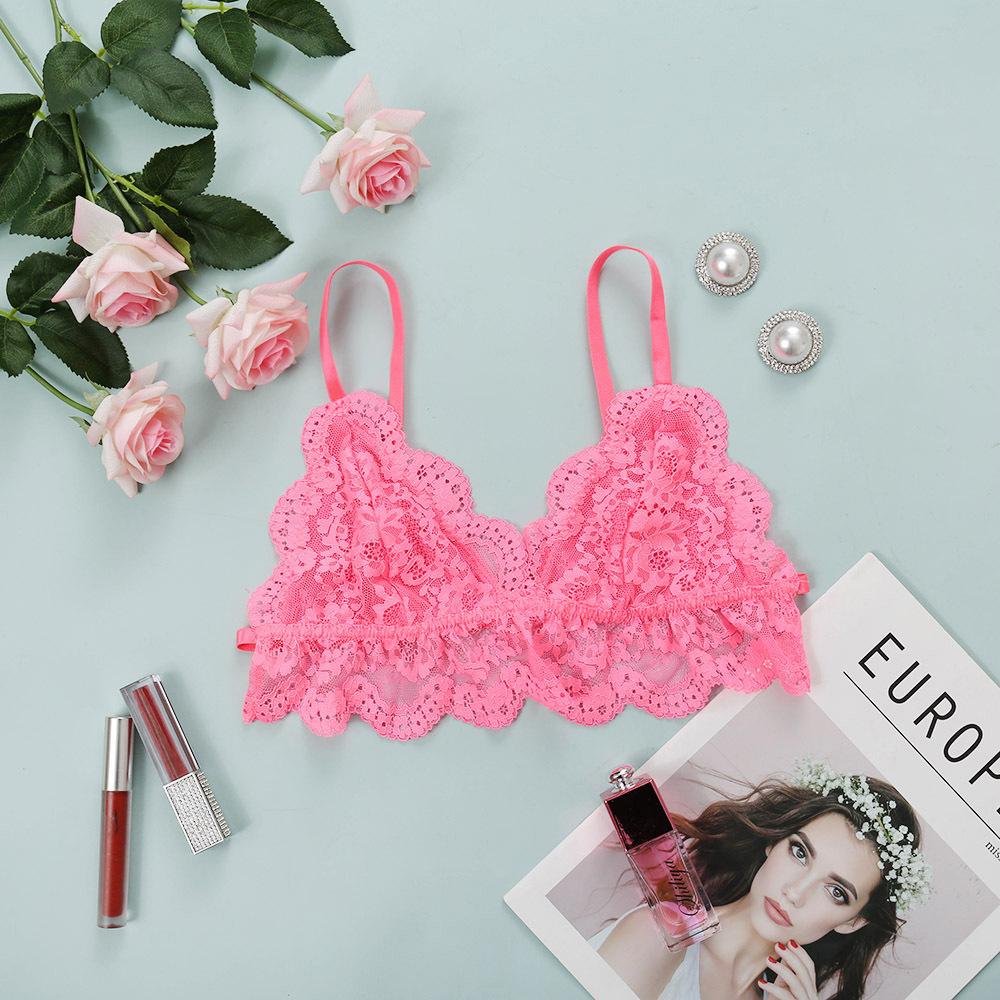 Cross-Border Supply Spring and Summer New Women's Sexy Lace Chest Support Emotional Vest Cross-Border Supply Spring and Summer New Women's Sexy Lace Chest Support Emotional Vest
