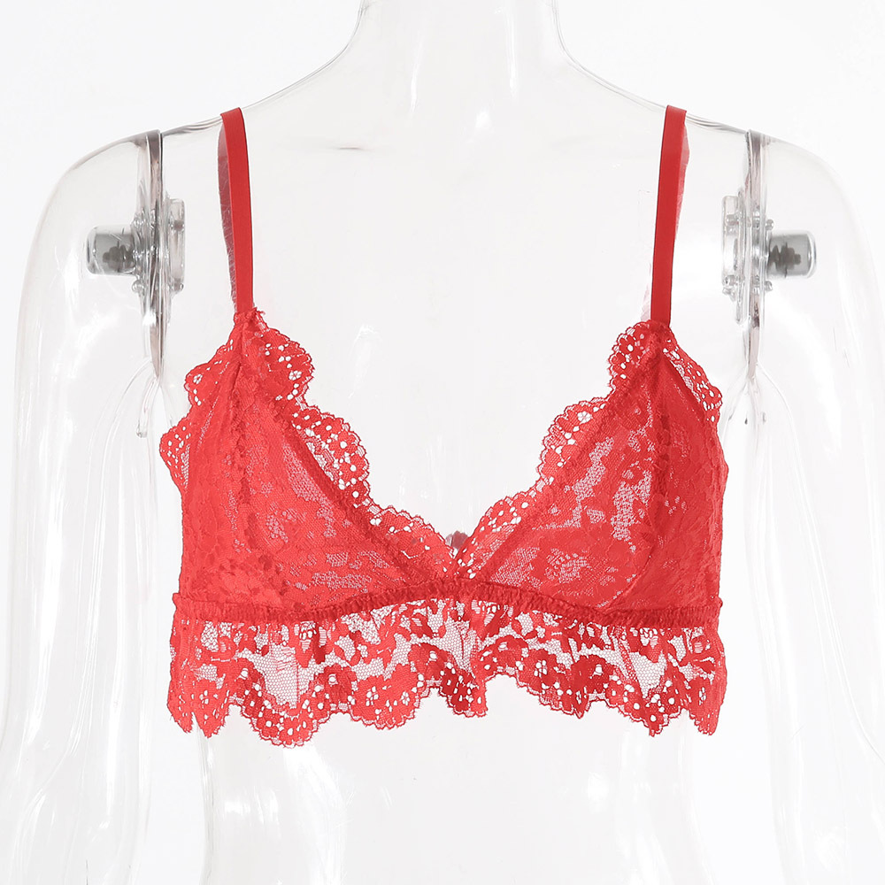 Cross-Border Supply Spring and Summer New Women's Sexy Lace Chest Support Emotional Vest Cross-Border Supply Spring and Summer New Women's Sexy Lace Chest Support Emotional Vest
