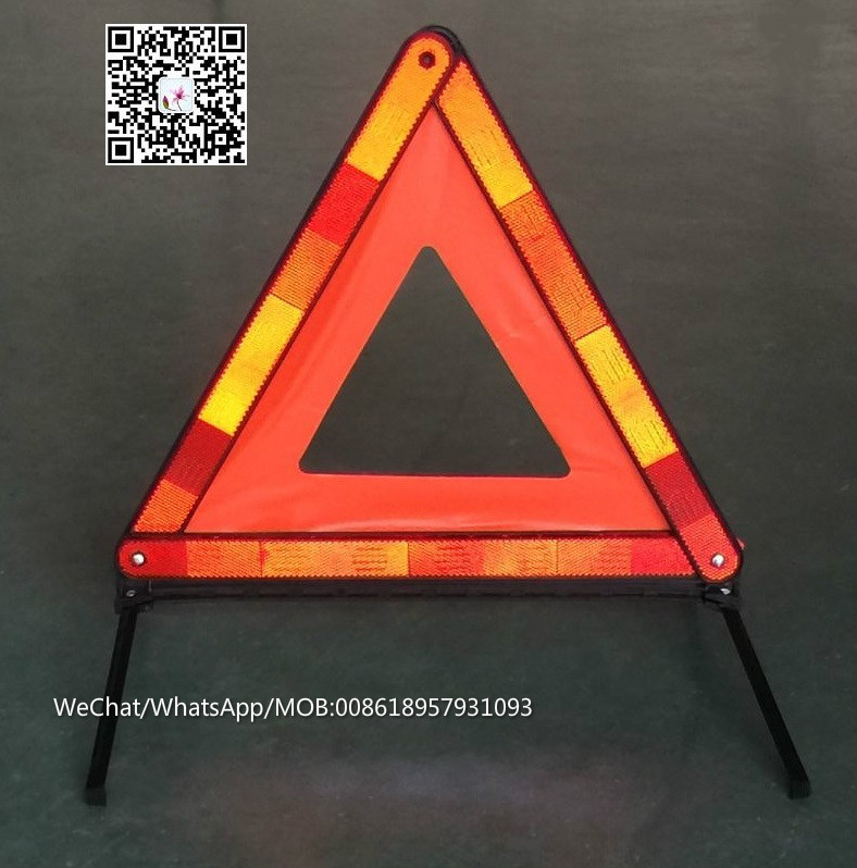 Reflecting triangle warning sign Reflecting triangle warning sign