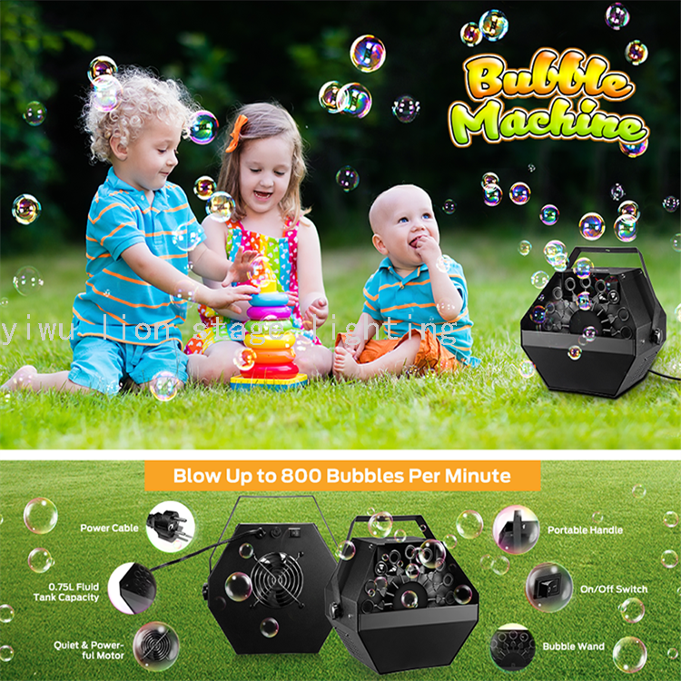 Factory Direct Sales Metal Steel Casing DMX Small Bubble Machine Wedding Stage Outdoor Activities Portable Special Effects Equipment