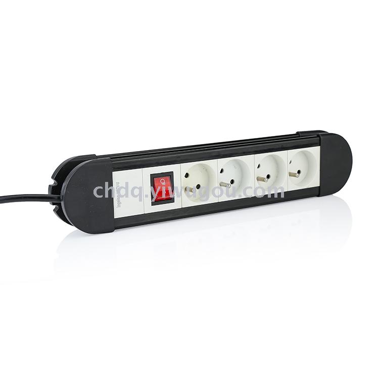 French extension socket with switch row plug power connector terminal board