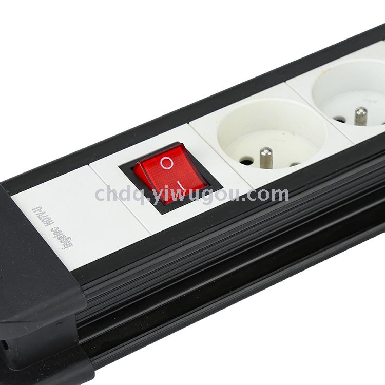 French extension socket with switch row plug power connector terminal board