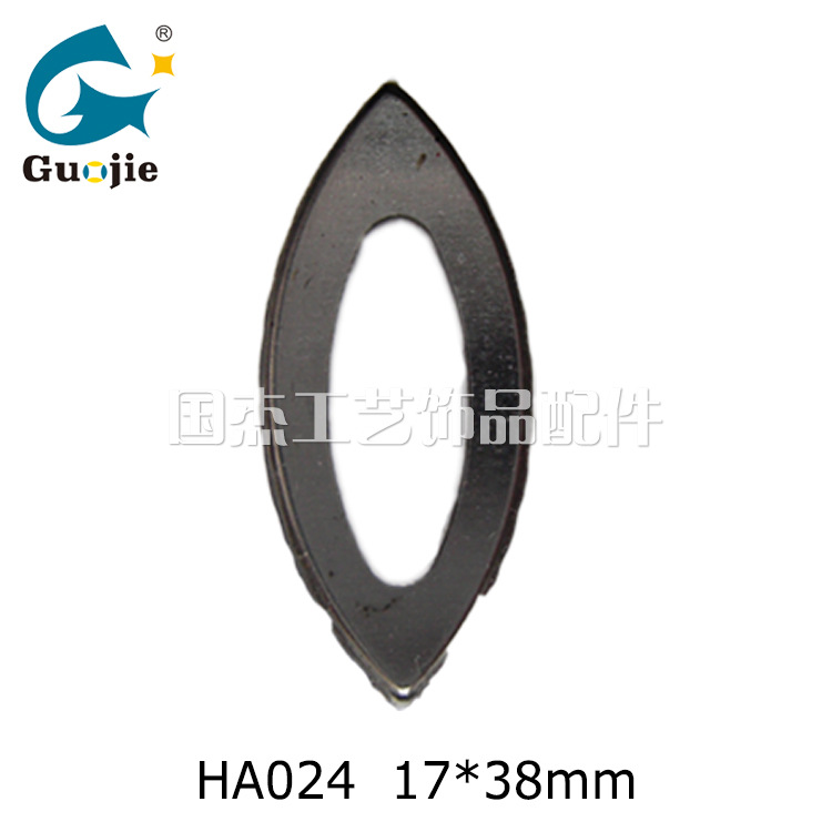 Iron Sheet Oval Egg-Shaped Frosted Bottom Metal Tooth Plate Oval Flat Bottom Stick-on Crystals Decorative Metal Crafts Support Shell