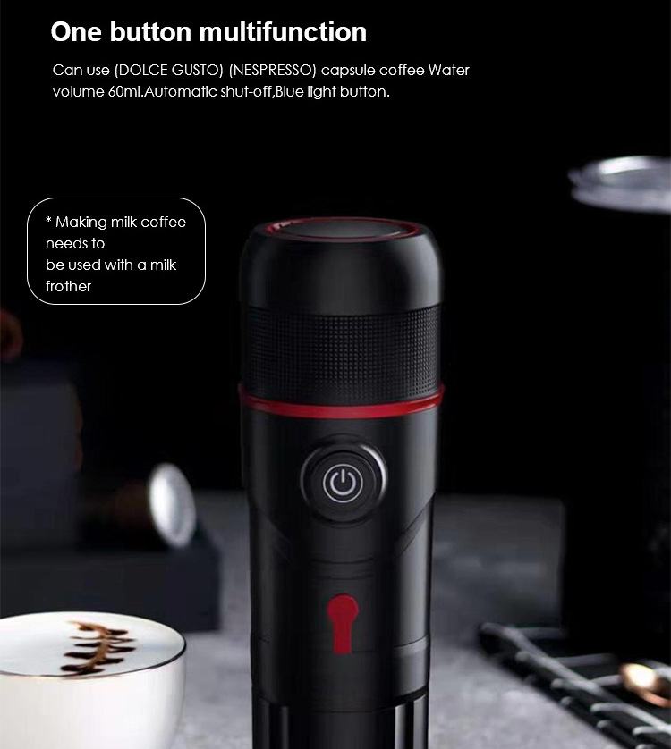 Italian Car Capsule Coffee Machine Electric Large Capacity Outdoor Portable Travel Household Coffee Machine