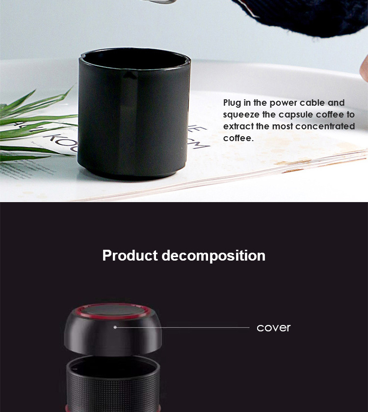 Italian Car Capsule Coffee Machine Electric Large Capacity Outdoor Portable Travel Household Coffee Machine