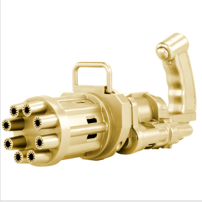 New Internet Celebrity Gatling Bubble Gun Automatic Eight-Hole out Bubble Machine Children&#039;s Outdoor Stall Toys Wholesale
