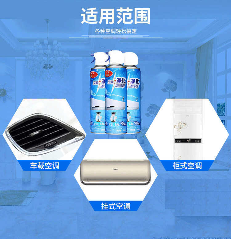 [No Disassembly and No Washing Air Conditioner Detergent] Car Home Hanging Machine Outdoor Condenser Fin Foamed Cleaner Factory Wholesale