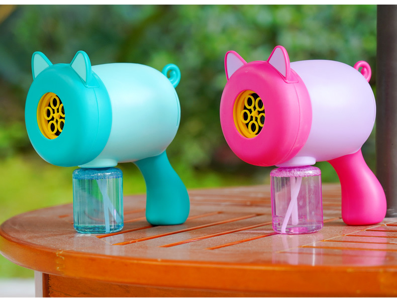 Outdoor Network Red Children Automatic Electric Bubble Gun Bubble Machine Cartoon Young Girl Beloved Bubble Blowing Camera Toy