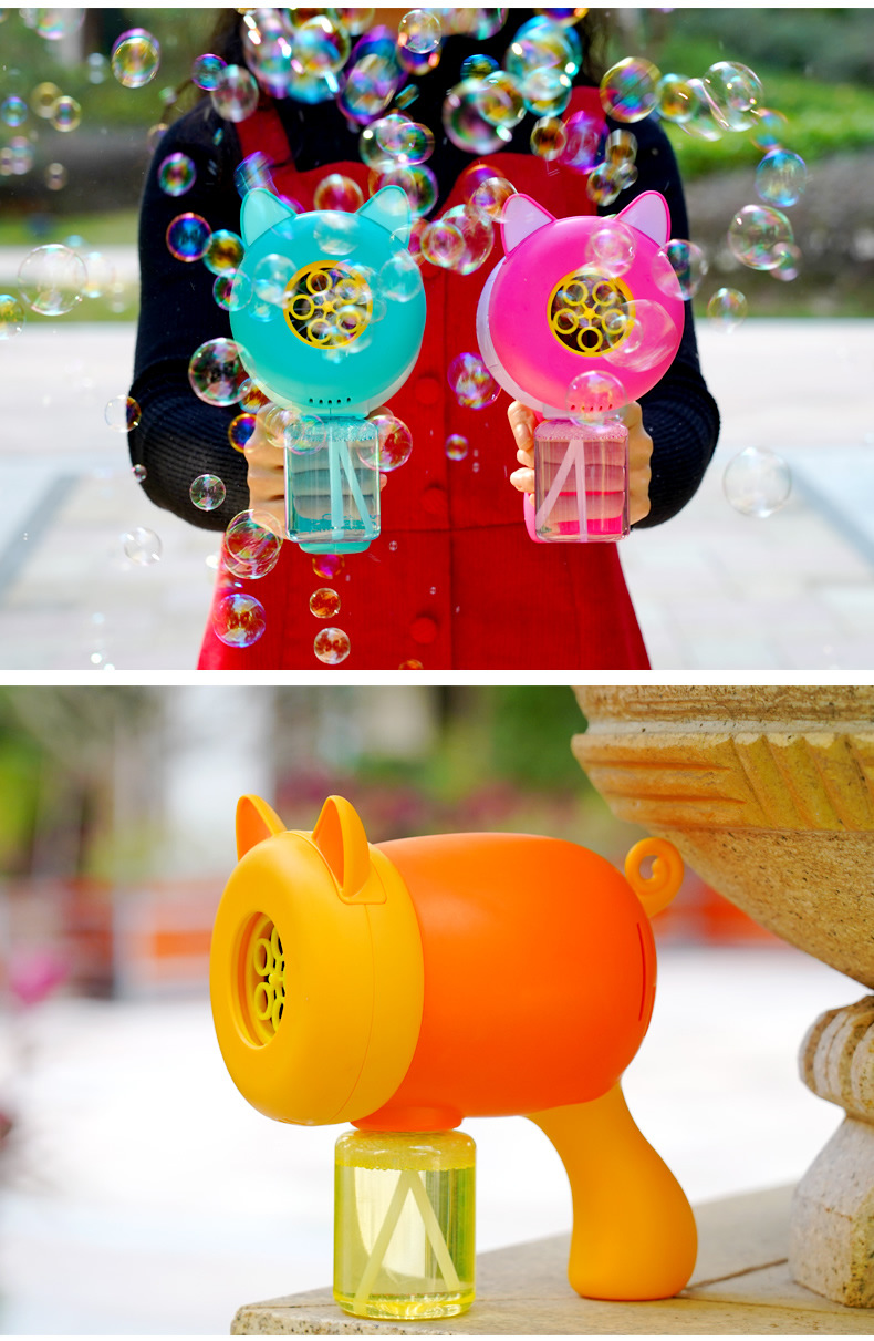 Outdoor Network Red Children Automatic Electric Bubble Gun Bubble Machine Cartoon Young Girl Beloved Bubble Blowing Camera Toy