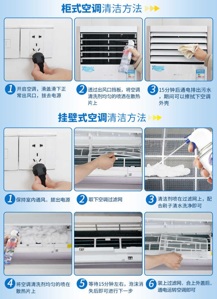 Detergent Hanging Machine Outdoor Condenser Air Conditioning Detergent Spray Foam Decontamination Cleaner Whole