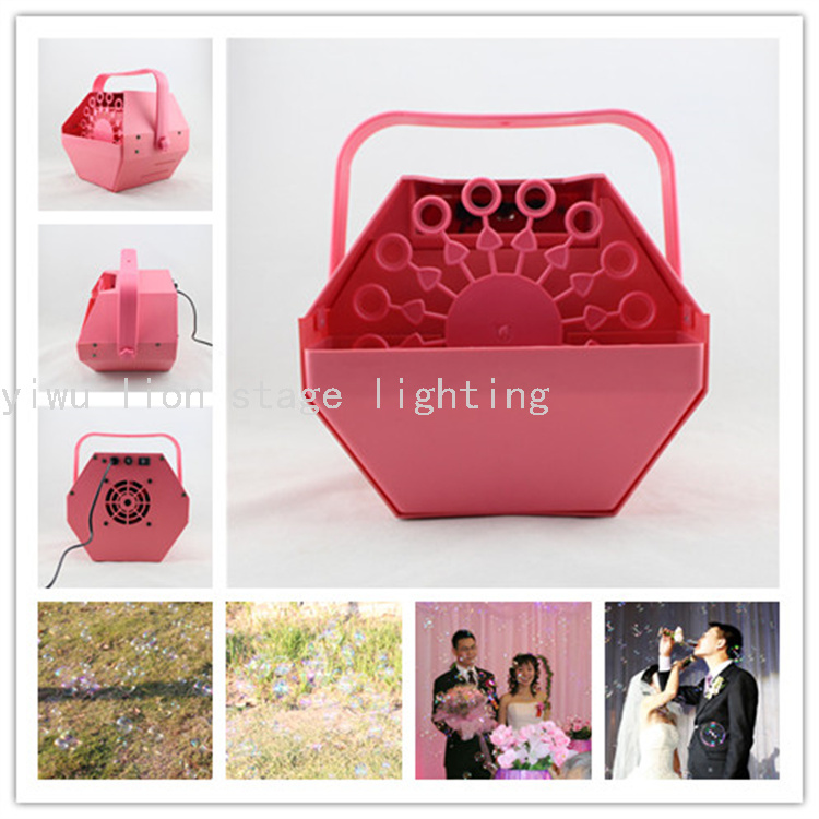 Factory Direct Plastic Shell Color Bubble Machine Wedding Stage Outdoor Activities Portable Special Effects Equipment