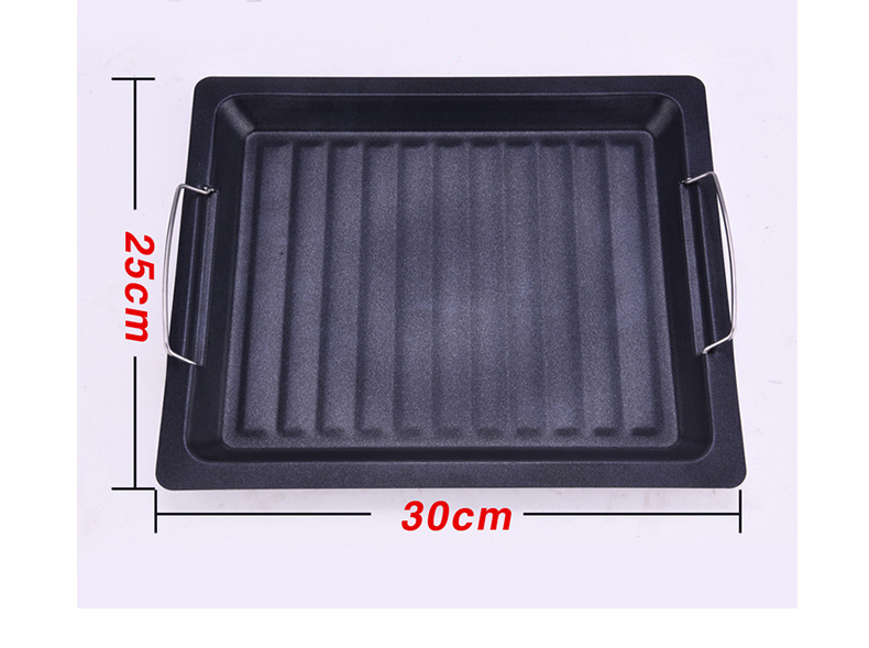  Outdoor Barbecue Frying Pan Barbecue Machine 3025cm Barbecue Grill Charcoal Non-Stick Bakeware Barbecue Tools